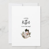 かわいい猫の赤ちゃんシャワーが子猫に伝わる 招待状 (裏面)