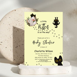 かわいい猫の赤ちゃんシャワーが子猫に伝わる 招待状