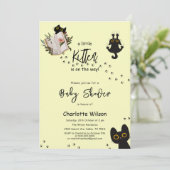 かわいい猫の赤ちゃんシャワーが子猫に伝わる 招待状 (スタンド正面)