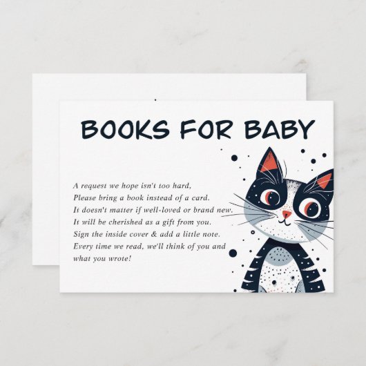 かわいい猫の赤ちゃんシャワーエンクロージャカード エンクロージャーカード (正面/裏面)