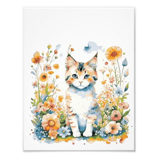 かわいい猫の赤ちゃん フォトプリント (正面)