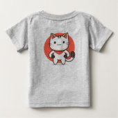 かわいい猫の赤ちゃんTシャツ – 子猫のデザイン ベビーTシャツ (裏面)