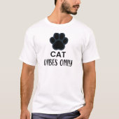 かわいい猫の足跡 ミニマル猫好きTシャツ Tシャツ (正面)