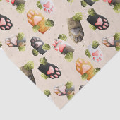 かわいい猫の足 – 継ぎ目のないパターンティッシュペーパー 薄葉紙 (詳細)