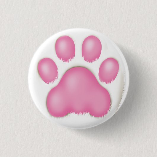 かわいい猫の足 缶バッジ (正面)