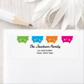 かわいい猫の返送先住所 ラベル (インサイチュ)