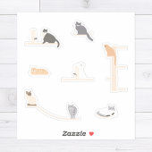 かわいい猫の遊び用壁の家具 ステッカーシート シール