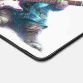 かわいい猫の遊エレクトロギター デスクマット (コーナー)