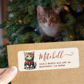 かわいい猫の醜いセーターパーティーアドレス ラベル