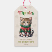 かわいい猫の醜いセーターパーティー ギフトタグ (裏面)