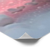 かわいい猫の雪の中にアートパーソナライズされたポー ポスター (角)