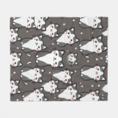 かわいい猫の雰囲気 フリースブランケット (正面(横))