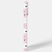 かわいい猫の顔とハート - ピンクのキュートなパターン Case-Mate iPhoneケース (裏面 / 右)