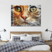 かわいい猫の顔のコラージュキャンバスプリント キャンバスプリント (インサイチュ (寝室))