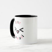 かわいい猫の顔のコーヒーカップ マグカップ (正面左)