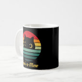 かわいい猫の顔のピークアミュー コーヒーマグカップ (正面左)