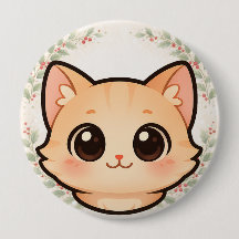 かわいい猫の顔のボタン