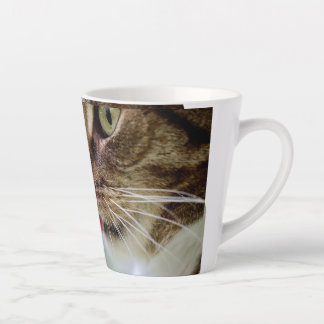 かわいい猫の顔のリアルデザインのマグカップ カフェラテマグ