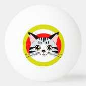 🐱 かわいい猫の顔の卓球スポーツギフト 🏓 卓球ボール (裏面)