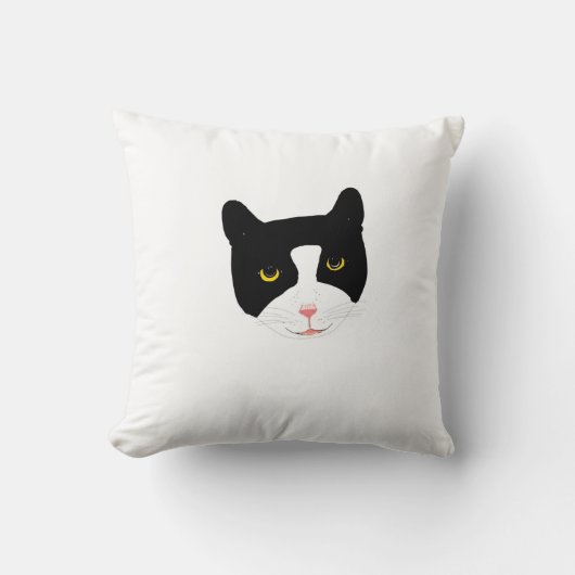 かわいい猫の顔の枕 クッション (正面)