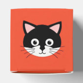 かわいい猫の顔の鮮やかなイラスト フェイバーボックス (上部)