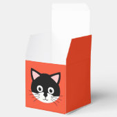 かわいい猫の顔の鮮やかなイラスト フェイバーボックス (オープン)