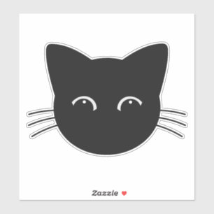 かわいい猫の顔カスタムのビニールカットステッカー シール