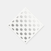 かわいい猫の顔パターン灰色 スタンダードカクテルナプキン (角)