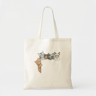 かわいい猫の顔出しトートバッグ トートバッグ