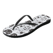 かわいい猫の顔柄 ビーチサンダル (アングル)