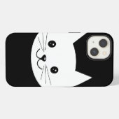 かわいい猫の顔 iPhoneケース (裏面横)