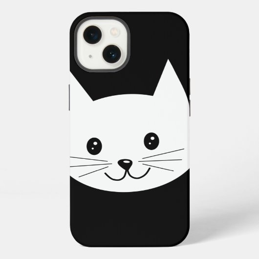 かわいい猫の顔 iPhoneケース (裏面)