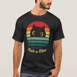 かわいい猫の顔 Peek a Mew Tシャツ