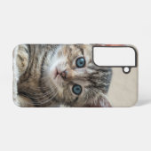 かわいい猫の顔 SAMSUNG GALAXYケース (裏面横)