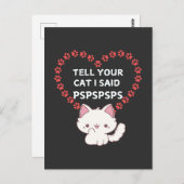 かわいい猫の飼い主カードおもしろい- Cat ポストカード (正面/裏面)