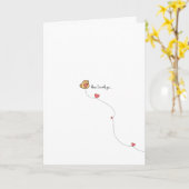 かわいい猫の駄洒落バレンタイン カード (黄色い花)