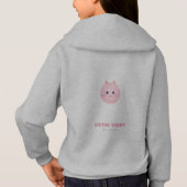 かわいい猫の鳴き声のビジュアルTシャツ (裏面)