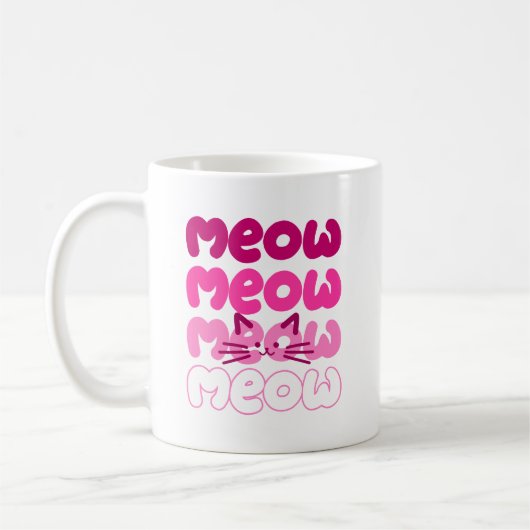 かわいい猫の鳴き声 コーヒーマグカップ (左)