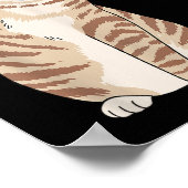 かわいい猫のIlyハンドジェスチャーAsl難聴者・聴覚障害者への意識 ポスター (角)