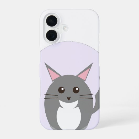 かわいい猫のiPhoneケース | 可愛い子猫のケース iPhone16 iPhone 16ケース (裏面)