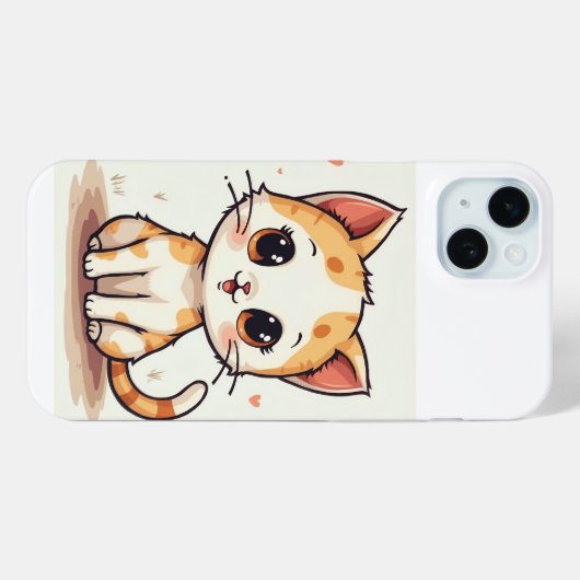 かわいい猫のiPhoneケース Case-Mate iPhoneケース (裏面 (横))