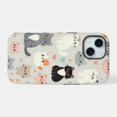 かわいい猫のiPhone 15 カバー (裏面横)