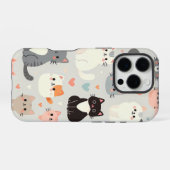 かわいい猫のiPhone 16 Proケース iPhoneケース (裏面横)