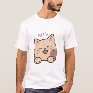 かわいい猫のTシャツデザイン Tシャツ