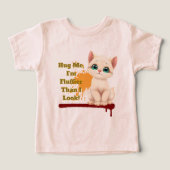かわいい猫のTシャツ、かわいい動物の服 (デザイン正面)