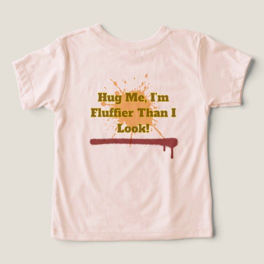 かわいい猫のTシャツ、かわいい動物の服 (デザイン裏面)