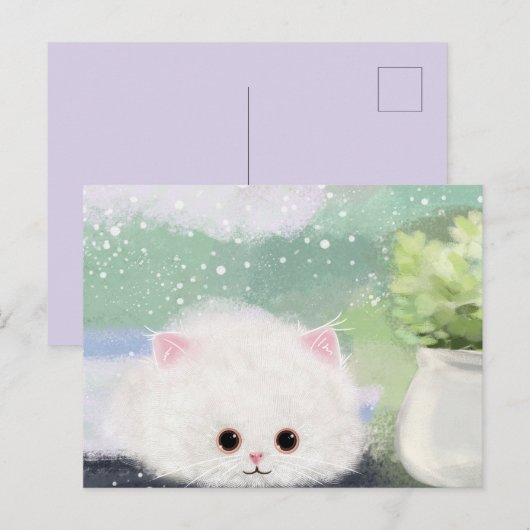 かわいい猫はがき ポストカード (正面/裏面)