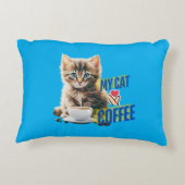 かわいい猫はコーヒーが大好き アクセントクッション (裏面)