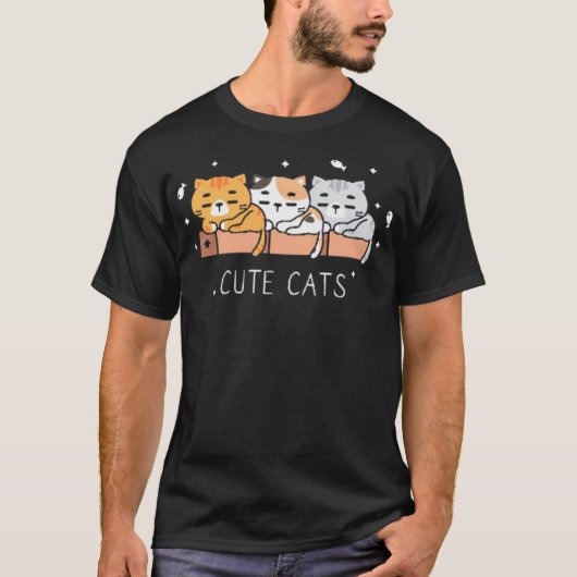 かわいい猫はシームレス Tシャツ (正面)