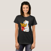 かわいい猫はフライドチキンが大好き猫フライドチキン Tシャツ (正面フル)